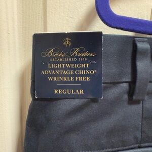 Brooks Brothers Men's Navy Dress Pants - Lightweight Regular Cut